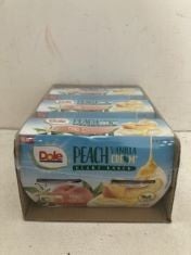 20 X DOLE PEACH AND VANILLA ICE CREAM BB: 09/08/24 ( 3 BOXES PER BOX ).