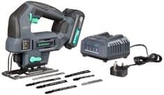 BRAND - DENALI BY SKIL 18 V (20 V MAX) JIG SAW KIT, INCLUDES 2.0 AH LITHIUM BATTERY AND CHARGER, BLUE.