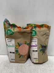 23 X ASSORTED WHOLE EARTH FOOD TO INCLUDE 3KG RED SPLIT LENTILS BBE 30/11/24