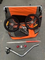 PET BIKE TRAILER IN ORANGE/GREY - MODEL NO. DT806