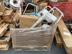 PALLET OF ASSORTED ITEMS TO INCLUDE HOMECRAFT SHOWER SEAT WALL MOUNTED (KERBSIDE PALLET DELIVERY)