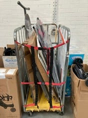 CAGE OF ASSORTED ITEMS TO INCLUDE BELDRAY IRONING BOARD (CAGE NOT INCLUDED) (KERBSIDE PALLET DELIVERY)