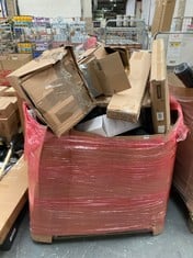 PALLET OF ASSORTED ITEMS TO INCLUDE ADDIS UNDER SINK STORAGE TO INCLUDE FOLD OUT GARDEN CHAIR IN GREY (KERBSIDE PALLET DELIVERY)