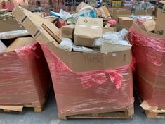 PALLET OF ASSORTED ITEMS TO INCLUDE ALUMINIUM ALLOY MONITOR STAND (KERBSIDE PALLET DELIVERY)