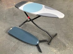 JOSEPH JOSEPH COMPACT IRONING BOARD IN BLACK METAL/BLUE FABRIC TO INCLUDE BRABANTIA IRONING BOARD