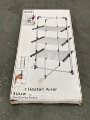 BLACK + DECKER 3 TIER HEATED AIRER & COVER 300W - MODEL NO. BXAR0005GB - RRP £109