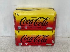 27 X PACKS OF 8 CANS OF LEMON COCA COLA ZERO SUGAR - BBE 30.11.24 (COLLECTION ONLY)