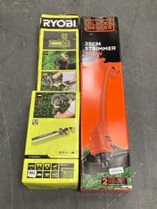 BLACK + DECKER 25CM STRIMMER 350W - MODEL NO. GL360 AND RYOBI HEDGE TRIMMER - MODEL NO. RY18HT55A-0