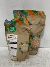 CAGE OF APPROXIMATELY 23 X ASSORTED WHOLE FOOD EARTH PRODUCTS TO INCLUDE ORGANIC POPPING CORN 3KG BBE: 20/11/24 (CAGE NOT INCLUDED) (KERBSIDE PALLET DELIVERY)