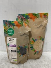 CAGE OF APPROXIMATELY 23 X ASSORTED WHOLE FOOD EARTH PRODUCTS TO INCLUDE ORZO PASTA 3KG BBE: 23/10/24 (CAGE NOT INCLUDED) (KERBSIDE PALLET DELIVERY)