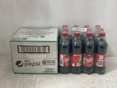 3 X DIET PEPSI POST MIX SYRUP 7L (MAKES 42L) BBE: SEP 24 RRP: £50 PER TO INCLUDE 8 X 12 PACK OF BARR COLA 500ML BBE: SEP 24 (CAGE NOT INCLUDED) (COLLECTION ONLY)