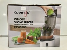 KUVINGS WHOLE SLOW JUICER MODEL NO-REV0830 RRP- £600