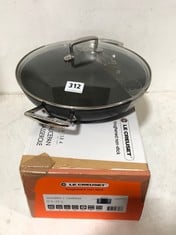 LE CREUSET SAUCEPAN CASSEROLE 20CM TO INCLUDE LE CREUSET 30CM CAST IRON WOK WITH LID