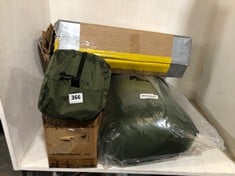 3 X ASSORTED ITEMS TO INCLUDE AZARK SLEEPING BAG 220 X 150 X 50CM