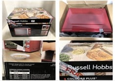 RUSSELL HOBBS COLOURS PLUS+ COMPACT MANUAL MICROWAVE - MODEL NO. RHMM701R-N