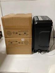 2 X FELLOWES POWERSHRED FS-12C SHREDDER CROSS CUT 280V TO INCLUDE BASICS PAPER SHREDDER 220-240V