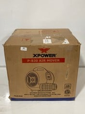 XPOWER AIR MOVER IN BLUE - 115VAC 60HZ 8.5A - MODEL NO. P-830 - RRP £297