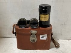 3 X OPTICAL DEVICES TO INCLUDE VINTAGE BINOCULARS IN BLACK