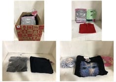 BOX OF APPROX 20 X ASSORTED KIDS CLOTHING TO INCLUDE TRUTEX 2 NON IRON REVER COLLAR SHORT SLEEVE BLOUSES GREY/WHITE STRIPE SIZE 9-10YRS