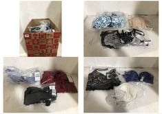 BOX OF APPROX 20 X ASSORTED LINGERIE & SWIMWEAR TO INCLUDE POUR MOI OBSESSION CHEMISE IVORY/BLACK SIZE 10