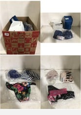 BOX OF APPROX 20 X ASSORTED LINGERIE & SWIMWEAR TO INCLUDE MOONTIDE SLIM TIE UNDERWIRE BRA JEANS BLUE SIZE 30D