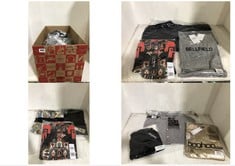 BOX OF APPROX 20 X ASSORTED ADULT CLOTHING TO INCLUDE BELLFIELD FALKLAND T-SHIRT GREY MARL SIZE M