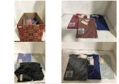 BOX OF APPROX 20 X ASSORTED ADULT SELECTED CLOTHING TO INCLUDE POLO T-SHIRT LIGHT MAHOGANY SIZE M