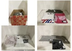 BOX OF APPROX 25 X ASSORTED ADULT NEW LOOK CLOTHING TO INCLUDE TWILL BOMBER JACKET KHAKI GREEN SIZE SM