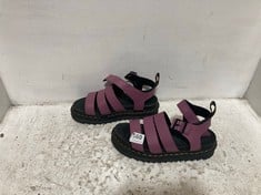 DR MARTENS BLAIRE PISA LEATHER STRAP PLATFORM SANDALS MAUVE SIZE 6.5