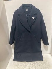 LA REDOUTE SIGNATURES BARNABE COAT IN RECYCLED WOOL MIX NAVY SIZE 38 RRP- £170