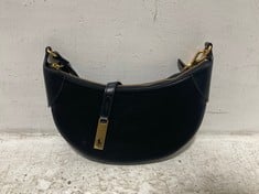 RALPH LAUREN POLO ID CALFSKIN MINI SHOULDER BAG BLACK LEATHER RRP- £449