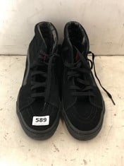 VANS SK8-HI TRAINERS BLACK SUEDE SIZE 6