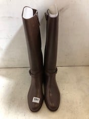 RALPH LAUREN BROOKE TALL BOOTS DARK MAHOGANY SIZE 9.5B RRP- £274.80