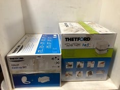 THETFORD PORTA POTTI 165 PORTABLE TOILET TO INCLUDE THETFORD TOILET FRESH-UP SET