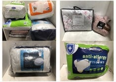 APPROX 6 X ASSORTED BEDDING TO INCLUDE SILENTNIGHT AIRMAX KING SIZE MATTRESS TOPPER