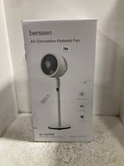 BERSSEN AIR CIRCULATION PEDESTAL FAN DC MOTOR 35W MODEL NO-FSF-DA6 RRP- £109.98