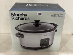 MORPHY RICHARDS SLC OVAL 6.5L STAINLESS STEEL SLOW COOKER MODEL NO-461013