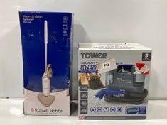 TOWER TSC10 AQUAJET PLUS SPOT PRO CLEANER TO INCLUDE RUSSELL HOBBS STEAM & CLEAN LIGHTWEIGHT STEAM MOP