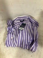 RALPH LAUREN LONG SLEEVE CLASSIC SHIRT PURPLE/WHITE SIZE 14