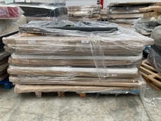 PALLET VARIETY OF UPHOLSTERED BASES, BED BASES AND CANAPE COVERS INCLUDING BARI 3D-S 150X200 BEIGE SOFA COVER (MAY BE BROKEN OR INCOMPLETE).