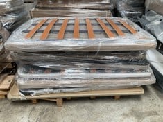 PALLET OF A VARIETY OF BED BASES AND UPHOLSTERED BASES INCLUDING BED BASES MEASURING 150X190CM (MAY BE BROKEN OR INCOMPLETE).