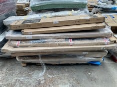 PALLET VARIETY OF FURNITURE AND HEADBOARDS INCLUDING SOFA DRAWER 159X190 CM (MAY BE BROKEN OR INCOMPLETE).