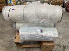 7 X RANGE OF MATTRESSES AND MATTRESS TOPPERS INCLUDING LINENSPA MATTRESS 140X220 VISCOELASTIC 20CM WITH SPRINGS (MAY BE BROKEN OR DIRTY).