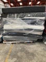 8 X VARIETY OF MATTRESSES OF DIFFERENT SIZES AND MODELS INCLUDING ECOBOX SPRING SAC MATTRESSES IN UNSPECIFIED SIZES (MAY BE BROKEN OR DIRTY).