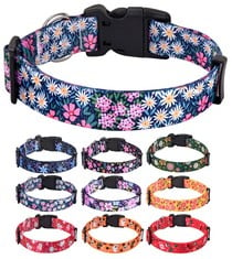 QUANTITY OF HQYDDMI DOG COLLAR FOR MEDIUM DOGS, SOFT COMFY PET COLLAR FOR SMALL MEDIUM LARGE DOGS, GEOMETRY PATTERN FOR BOY GIRL PUPPY DOGS(BEIGE GEOMETRY,M) - TOTAL RRP £316: LOCATION - RACK B