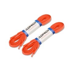 27 X AOMIDI FLAT SHOELACES (2 PAIRS) - FOR SNEAKERS AND CONVERSE SHOELACES REPLACEMENTS (114 CM, ORANGE) - TOTAL RRP £90: LOCATION - RACK C