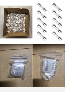 QUANTITY OF ASSORTED ITEMS TO INCLUDE 10 PCS 250V GLASS FAST-BLOW FUSE 6X30 MM (1A): LOCATION - RACK A