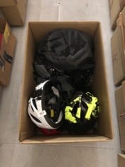 QUANTITY OF ASSORTED ITEMS TO INCLUDE BIKE HELMETS : LOCATION - RACK D