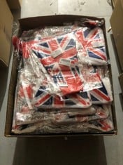 QUANTITY OF ASSORTED ITEMS TO INCLUDE G2PLUS 10M UNION JACK FLAG BUNTING, 30 PCS BRITISH BUNTING BANNER, REUSABLE UK GARDEN BUNTING, 20X28CM D DAY BUNTING FOR D DAY 80TH ANNIVERSARY: LOCATION - RACK