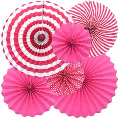 19 X HOCANSEN 6PCS HANGING PAPER FANS SET 8/12/16IN PARTY DECORATION PAPER FANS ROUND PATTERN PAPER GARLANDS DECORATION FOR BIRTHDAY BRIDAL WEDDING BABY SHOWER GRADUATION EVENTS(PURPLE/ZS) - TOTAL RR